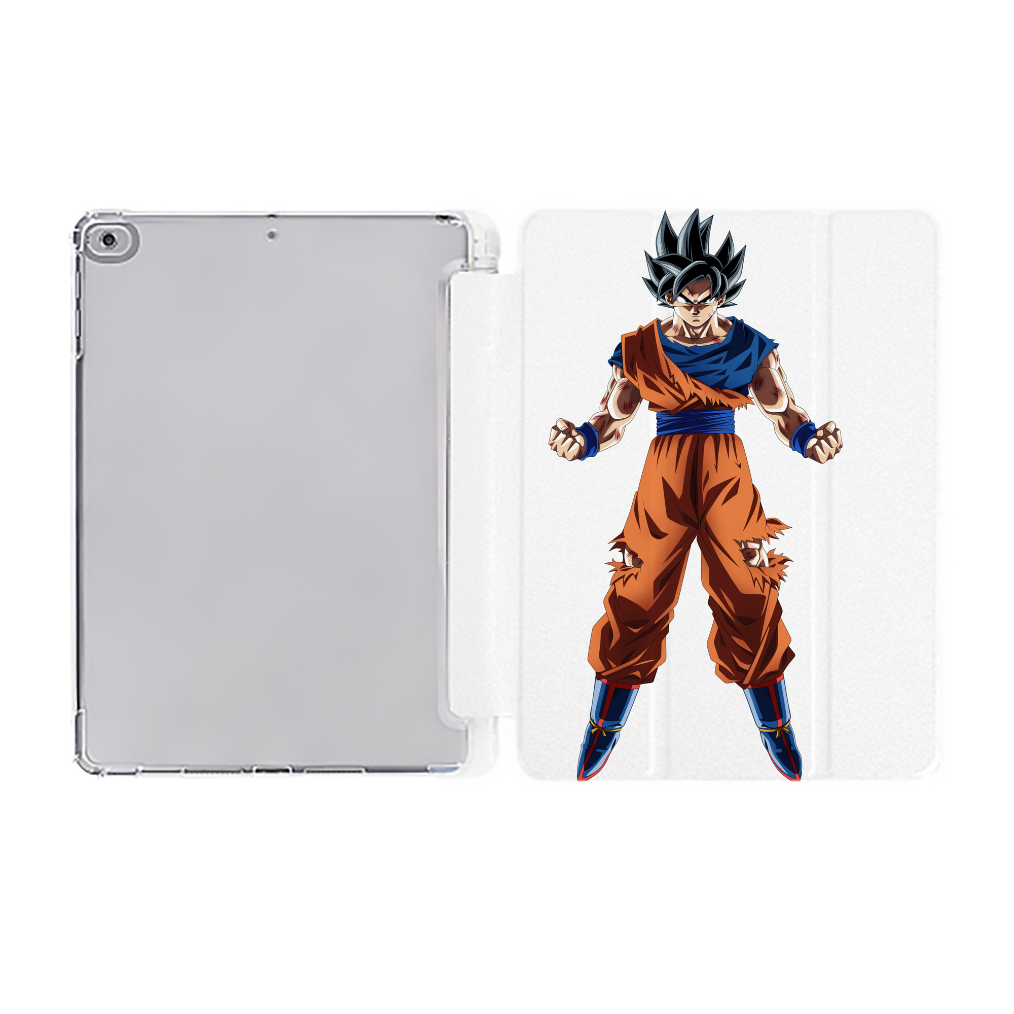 （画像用） ドラゴンボール 孫悟空（そん ごくう）Son Goku カカロット DRAGON BALL Kakarotto IPad ケース ペン収納付き 三つ折りスタンド PUレザー×シリコン 対応機種9.5/10.5/10.9インチ